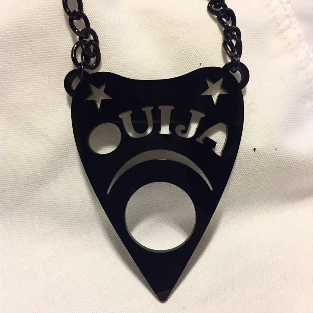 Black Ouija Planchette Necklace